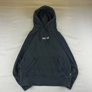 Nike SB GRAPHIC SKATE HOODIE Black White Script Logo Pullover Men's Sweatshirt